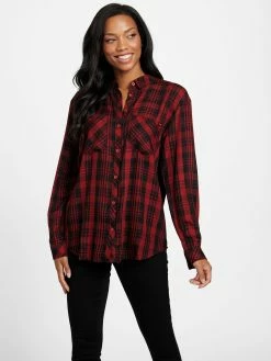 Top 10 🛒 Guess Factory Chai Button-Up Top for 👩 women 🧨