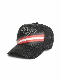 Flash Sale 😀 Guess Factory Logo Striped ⚾ Baseball Hat for men ⭐