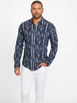 Deals ⭐ Guess Factory Botan Printed 👚 Shirt for men 🔔
