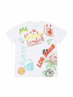 Buy ⌛ Guess Factory Eco Kitt Doodles Tee (2-6) for kids ⌛