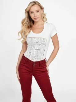 Deals ⌛ Guess Factory Eco Sia Mesh Tee for 👩 women ❤️