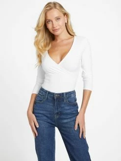 Best Pirce ⌛ Guess Factory Eco Cambrie Top for 👩 women 🤩