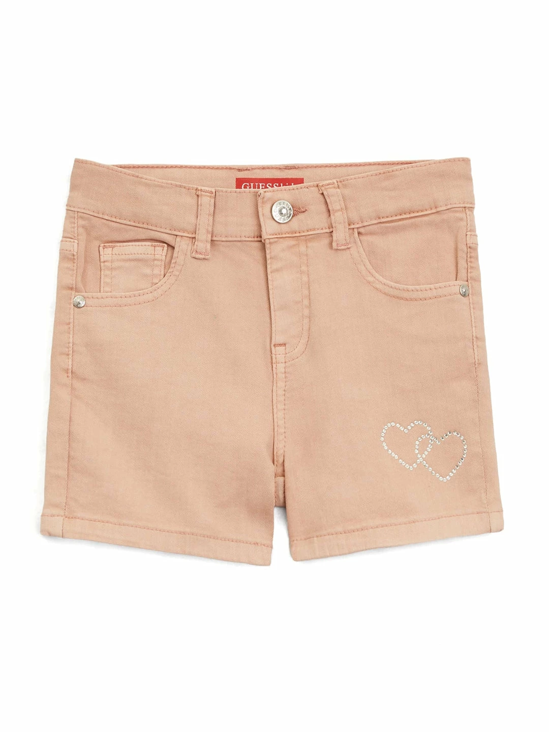Cheapest ๐ Guess Factory Zahara Dyed Rhinestone Shorts (7-14) for kids ๐งจ