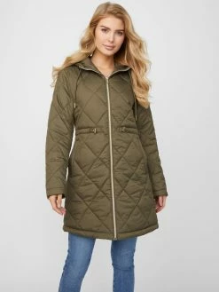 Budget 🤩 Guess Factory Ofira Quilted 🧥 Coat for 👩 women 🌟