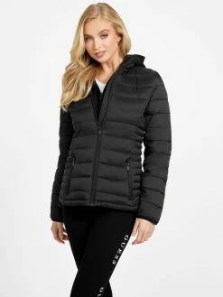 Deals 🎁 Guess Factory Elisa Hooded Puffer Jacket for 👩 women 🧨