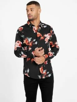 Coupon ⭐ Guess Factory Nate Floral 👕 Shirt for men 🎉