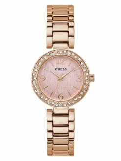 New 👍 Guess Factory Rhinestone Rose Gold-Tone Analog ⌚ Watch for 👩 women 😉
