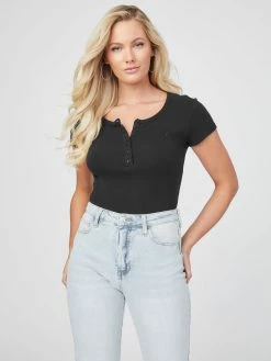 Coupon ✨ Guess Factory Lily Scoop Neck Top for 👩 women 😉