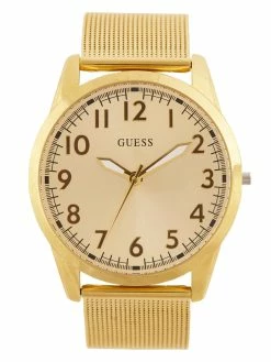 Hot Sale ✨ Guess Factory Gold-Tone Mesh Analog ⌚ Watch for men 🤩
