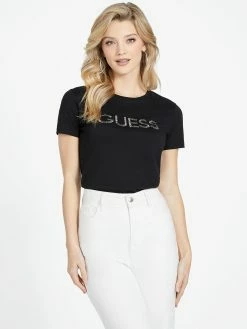 Wholesale 👏 Guess Factory Eco Blondie Beaded Logo Tee for 👩 women 🛒