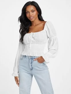 Buy ๐ Guess Factory Kyrie Smocked Top for ๐ฉ women ๐