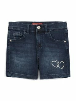 Buy ๐ Guess Factory Zahara Rhinestone Denim Shorts (7-14) for kids โญ