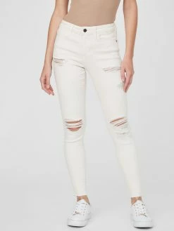 Best deal 🎉 Guess Factory Nell Distressed Mid-Rise Skinny 👖 Jeans for 👩 women ❤️