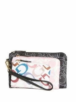 New 👍 Guess Factory Logo Zip Pouches 3 Set for 👩 women 🔔