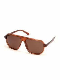 Cheap 🌟 Guess Factory Plastic Logo Temple Aviators for men 🥰