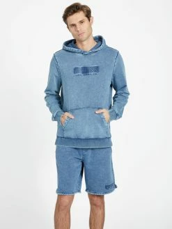 Hot Sale 🤩 Guess Factory Harvey Washed Logo Hoodie for men ✔️