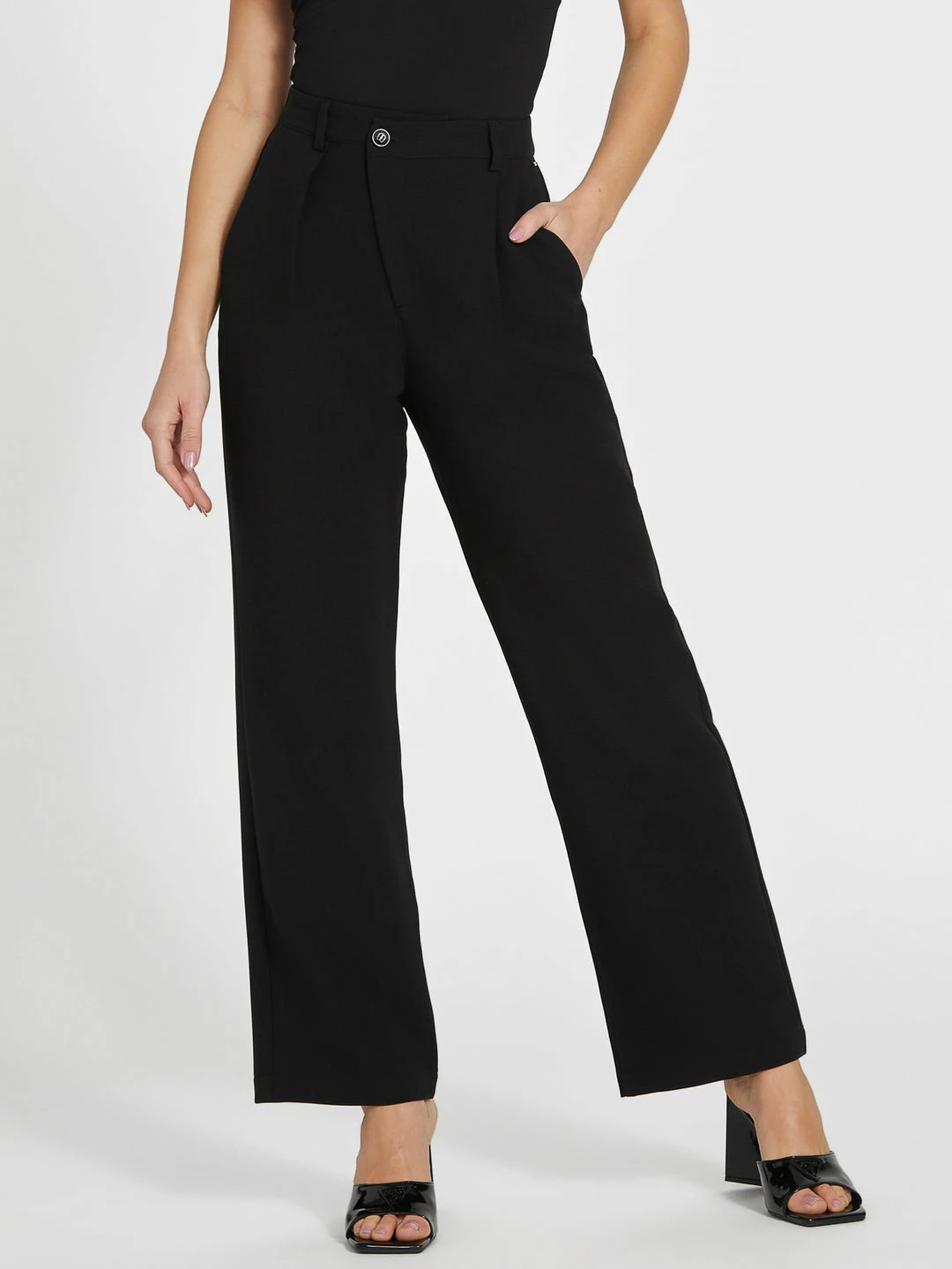 Deals 💯 Guess Factory Maya Crossover Waist Pants for 👩 women 🛒