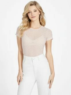 Coupon ✨ Guess Factory Eco Roman Mesh Logo Top for 👩 women ✔️