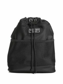 Promo 😀 Guess Factory Logo Nylon Drawstring Bag for 👩 women ❤️