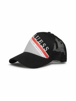 Cheapest 👍 Guess Factory Leo Logo Trucker Hat for men 🤩