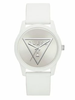 Coupon 👍 Guess Factory White Logo Silicone Analog ⌚ Watch for men 🔔