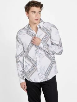 New 😍 Guess Factory Theon Printed 👚 Shirt for men 🌟