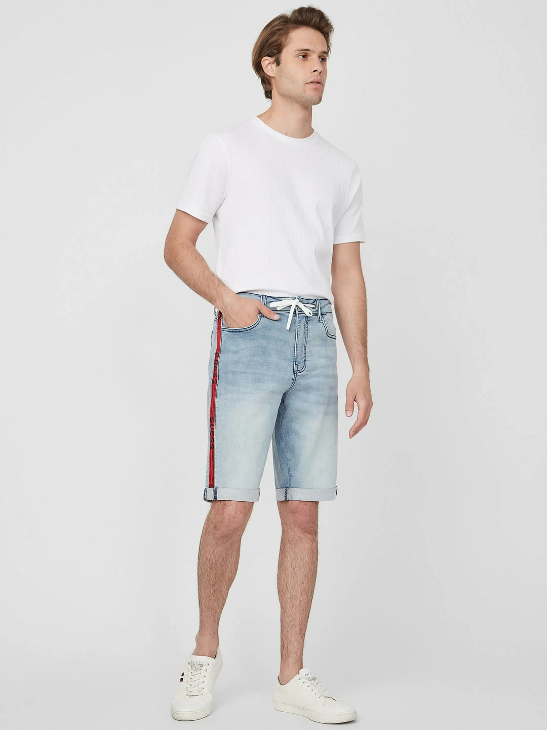 Best Sale ๐คฉ Guess Factory Eco Lancaster Denim Shorts for men ๐ - Image 5