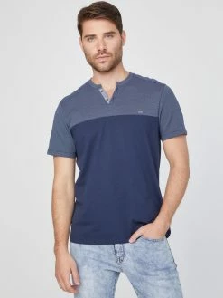 Deals 👏 Guess Factory Adrian Color-Block Slit Tee for men 🌟
