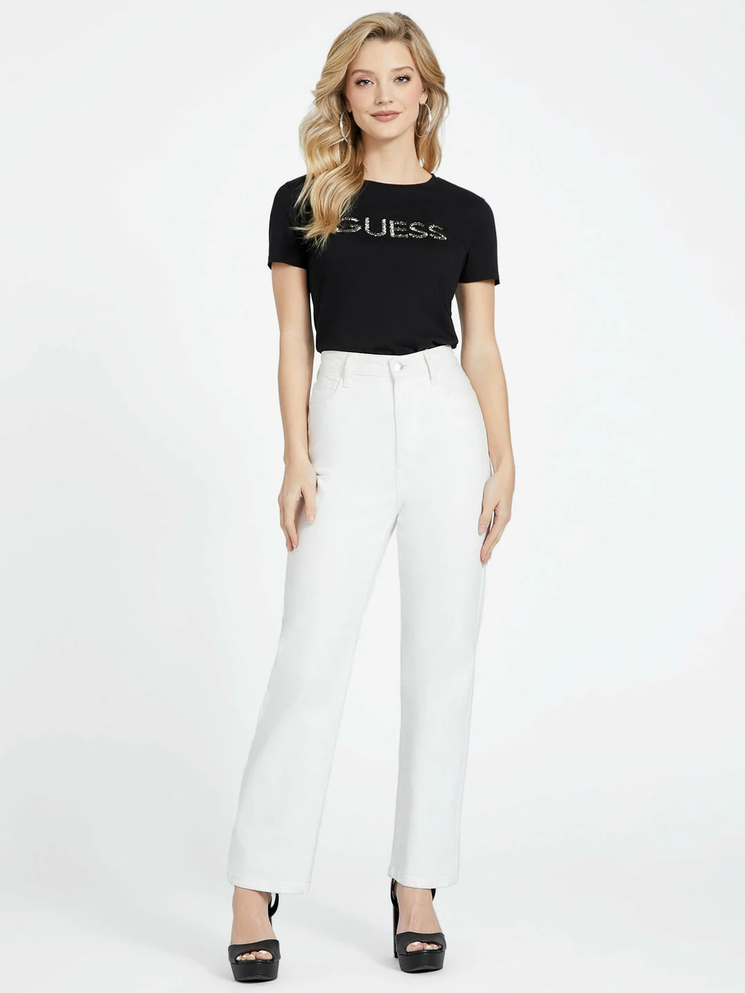 Wholesale 👏 Guess Factory Eco Blondie Beaded Logo Tee for 👩 women 🛒 - Image 2