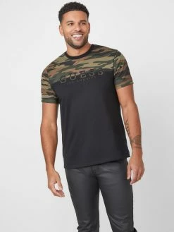 New 🔥 Guess Factory Davion Color-Block Logo Tee for men 😍