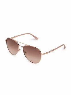 Deals 🌟 Guess Factory Aviator Baguette Metal 👓 Sunglasses for 👩 women ✔️