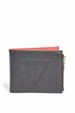 Discount 😀 Guess Factory Logo Embossed Wallet for men 👍