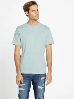 Deals 🔥 Guess Factory Rustie Logo Crewneck Tee for men 🎁