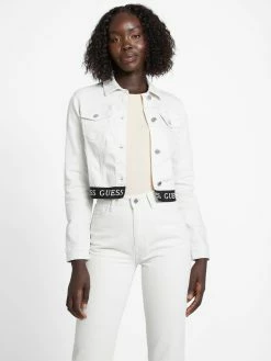 Coupon 😍 Guess Factory Camil Logo Crop Jacket for 👩 women 🧨