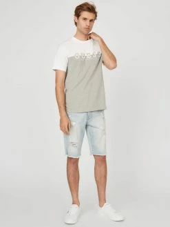 Best Pirce 🌟 Guess Factory Davion Logo Crewneck Tee for men 🌟