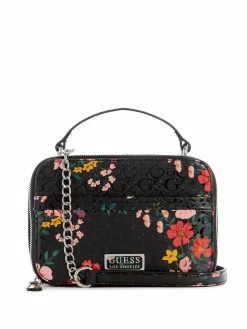 Cheapest 🎁 Guess Factory Mirabelli Floral Logo Mini Crossbody for 👩 women ⌛