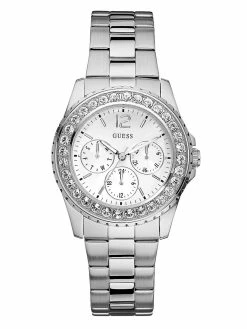 Best Pirce ✔️ Guess Factory Silver-Tone Multifunction ⌚ Watch for 👩 women 😍