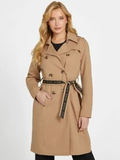 Discount 😉 Guess Factory Clare Longline Trench 🧥 Coat for 👩 women ⌛