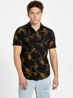 Outlet 🔥 Guess Factory Bannon Printed 👚 Shirt for men ✔️