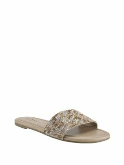 Discount 🔥 Guess Factory Billa Rhinestone Slide 🩴 Sandals for 👩 women 😀