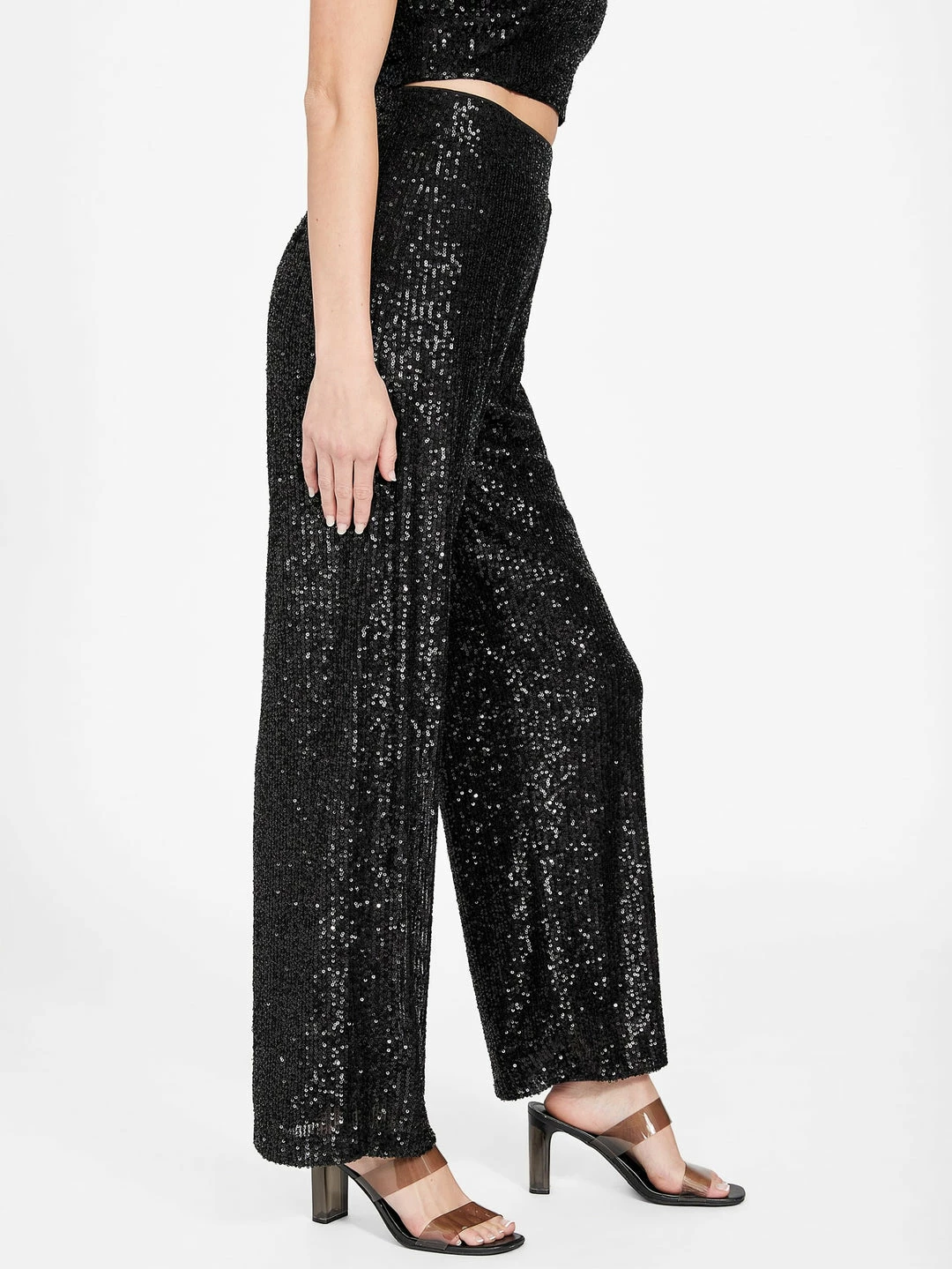 Deals 🔔 Guess Factory Sabine Sequin Palazzo Pants for 👩 women 🥰 - Image 3