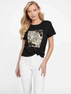 Outlet 😀 Guess Factory Iggy Logo Tee for 👩 women 🥰