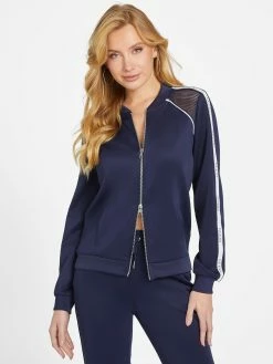 Best deal 😀 Guess Factory Eco Abigail Zip-Up Track Jacket for 👩 women ⌛