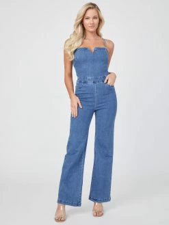 Best Pirce ⌛ Guess Factory Eco Brielle Denim Jumpsuit for 👩 women ⭐