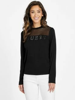 Deals ❤️ Guess Factory Eco Ilam Long-Sleeve Top for 👩 women 🔔