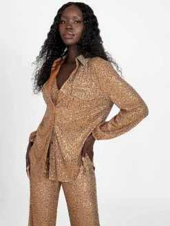 Brand new ✨ Guess Factory Sabine Sequin Button-Up 👚 Shirt for 👩 women 😀