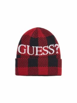 Best reviews of ✔️ Guess Factory Plaid Logo Beanie for men 🥰