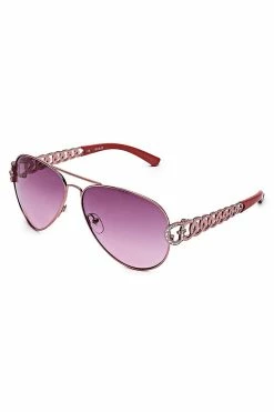 Cheap 👏 Guess Factory Chain-Link Aviator 👓 Sunglasses for 👩 women ✔️