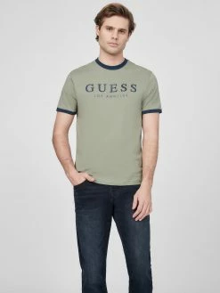 Best Sale 🎉 Guess Factory Kirk Logo Crew Tee for men 🥰