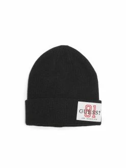 Flash Sale ⭐ Guess Factory Logo Patch Beanie for men ⌛